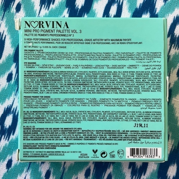 Brand New Anastasia Beverly Hills Mini NORVINA Pro Pigment Eye Palette Vol. 3 - Picture 9 of 14